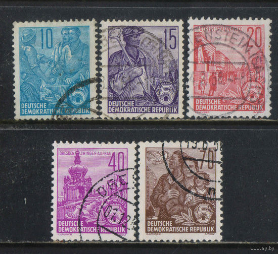 Германия ГДР 1955 Пятилетний план (IV) Стандарт #453-6,458