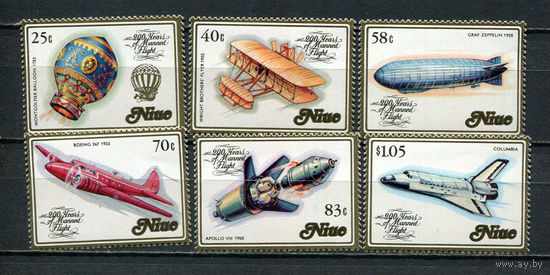 Ниуэ - 1983 - Авиация - [Mi. 511-516] - полная серия - 6 марок. MNH.  (Лот 78Hi)-T41P46
