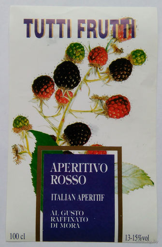 Этикетка. TUTTI FRUTTI. 00148.