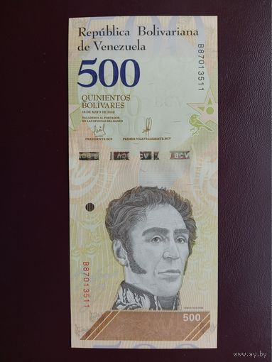 Венесуэла 500 боливаров 2018 UNС