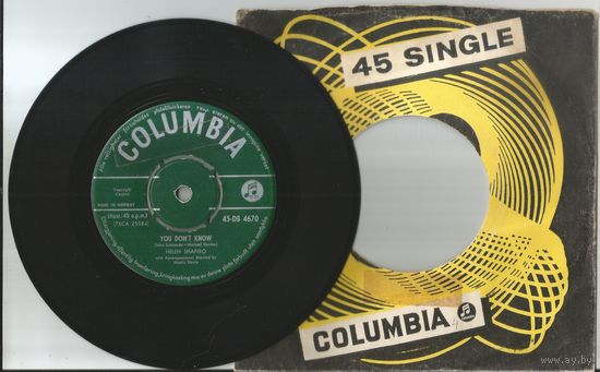 HELEN SHAPIRO - You Don't Know/ Marvellous Lie (1961 UK винил SINGLE)