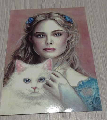 Посткроссинг. Художник Людмила Михайленко, "Аврора" (10х15). Подписана.