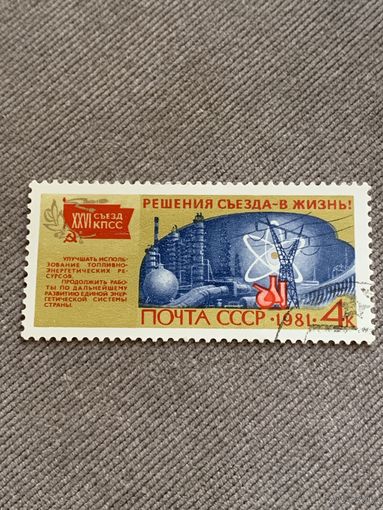 СССР 1981. XXVI съезд КПСС. Улучшение топливо-энергетических ресурсов