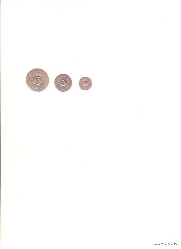 Монеты мира Швеция 3 шт.