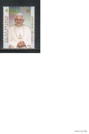 Ватикан-2005,(Мих.1518) ** ,  Папа Бенедикт XVI