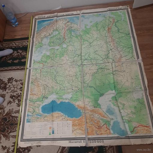 Город Сталина (Донецк) Карта Западная часть СССР 1960 года
