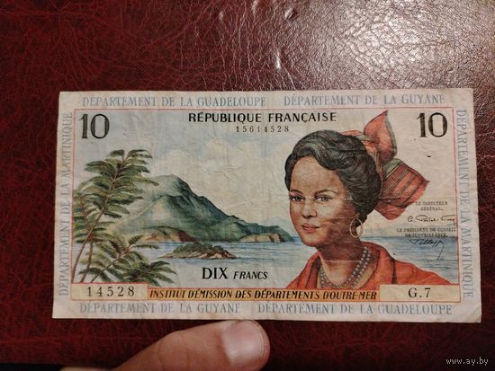 Фр Антиллы 10 франков