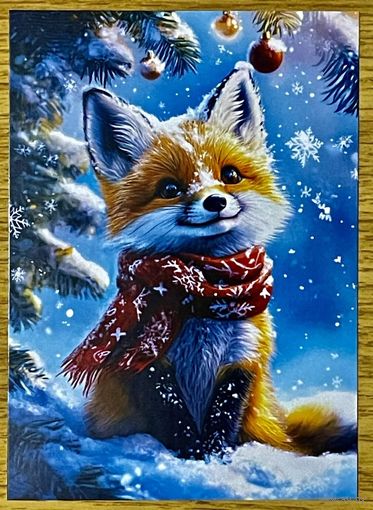 Открытка новогодняя чистая 10х15 см.