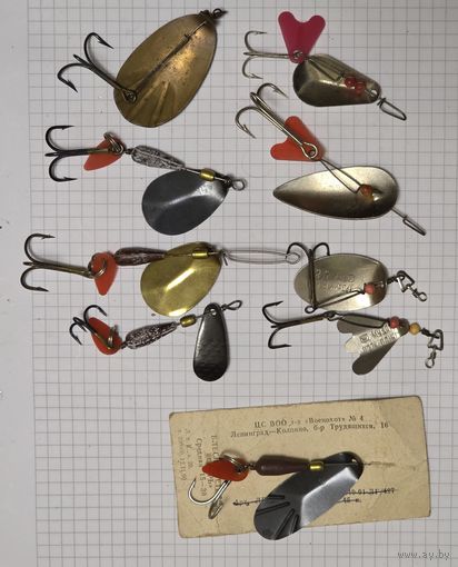 Блесны СССР вертушки Свирь, муза, трофимовская,байкал , канада и другие одним лотом все что на фото
