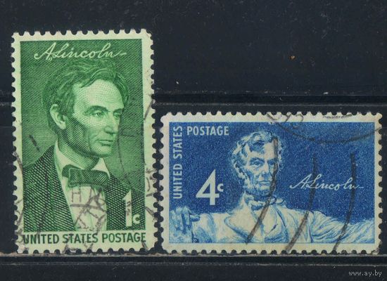 США 1959 150 летие А.Линкольна #744,746