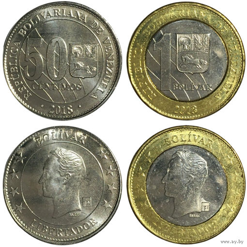 Венесуэла набор монет (2 шт), 2018 [UNC]