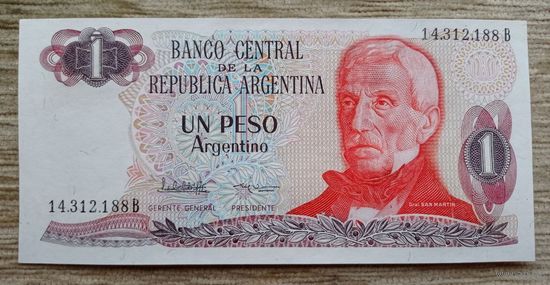 Werty71 Аргентина 1 песо 1983 - 1984 UNC банкнота