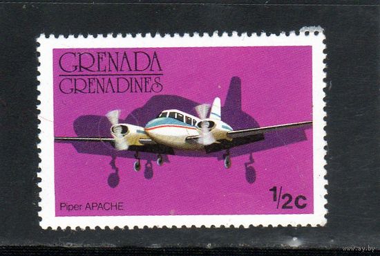 Гренада и Гренадины. Ми-186. Авиация. Самолет Апачи. 1976.