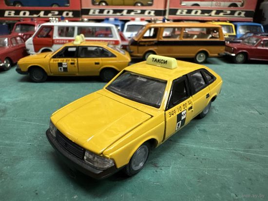 Москвич 2141 такси, вариант с маленьким плафоном. Ставим будильник в понедельник 12 января и выигрываем классные модели!