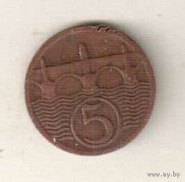 Чехословакия 5 геллер 1929