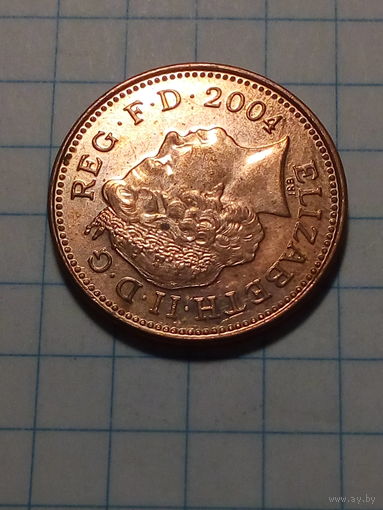 1 пенни Великобритания 2004 год