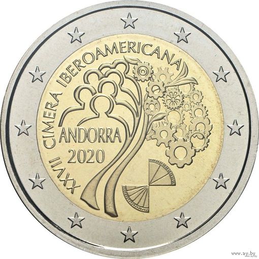 2 евро 2020 Андорра Иберо-Американский Саммит в Андорре BU