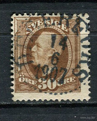Швеция - 1891/1904 - Король Оскар II 30 O - [Mi.47] - 1 марка. Гашеная.  (LOT Gj37)-T3P23
