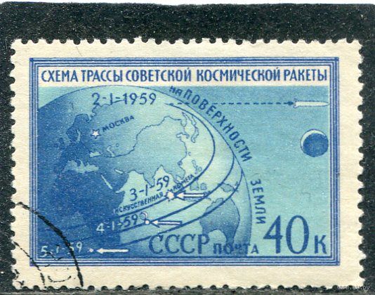 СССР 1959.. Космическая ракета в сторону Луны
