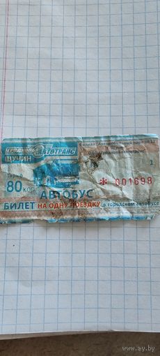 Талон на проезд г. Щучин