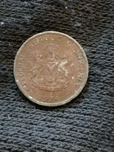 Нигерия 5 кобо, 1974 год, KM# 9.1
