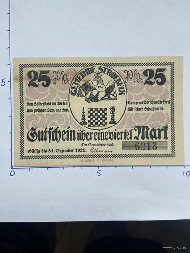 Нодгельд 25 пфеннигов Штрубек. Веймарская республика - 0202