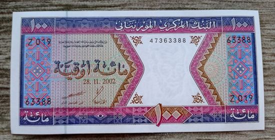 Werty71 Мавритания 100 угий 2002 UNC банкнота