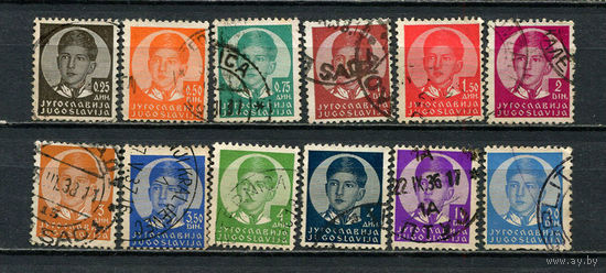 Югославия (Королевство) - 1935/1936 - Король Петр II - 12 марок. Гашеные.  (Лот 6Gs)-T41P14