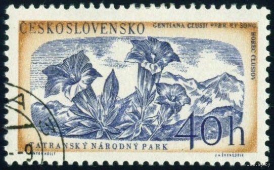 Чехословацкий национальный заповедник в Татрах Чехословакия 1957 год 1 марка