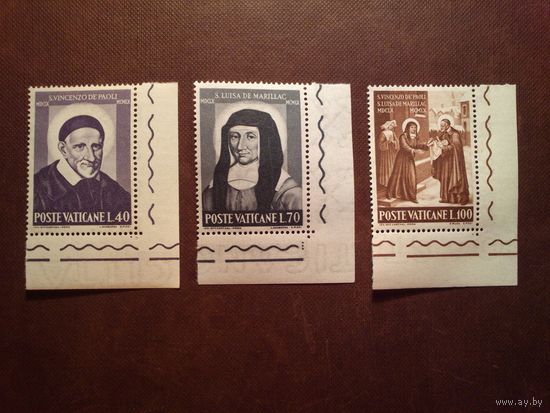 Ватикан 1960 г.300 лет со дня смерти святых Винсента де Поля и Луизы де Мариль./51а/