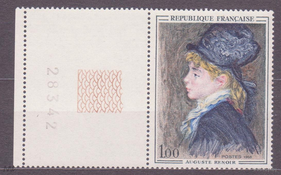 Франция 1968 Искусство Живопись Огюст Ренуар 1 марка MNH **\\7