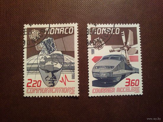 Монако 1988 г. Европа (C.E.P.T.) 1988 - Транспорт и связь./37а/