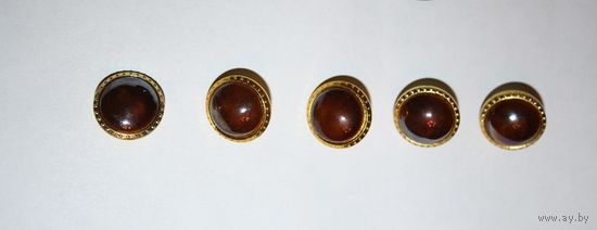 Пуговицы. На ножке. Лотом. Металл. Керамическая вставка