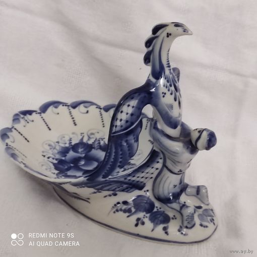 Икорница "Жар птица" Гжель