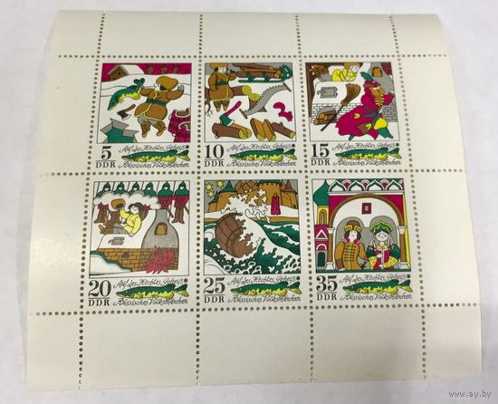 ГДР. Сказки. По щучьему велению. Русские народные сказки. 1973. Блок. Чистый лист. Марки DDR