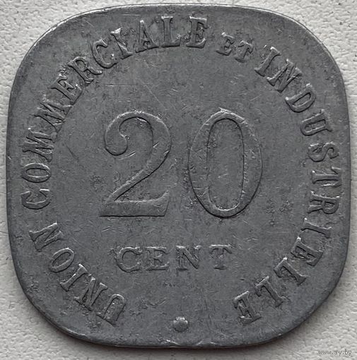 Франция 20 сантимов 1917 г. Венсенн. Нотгельд