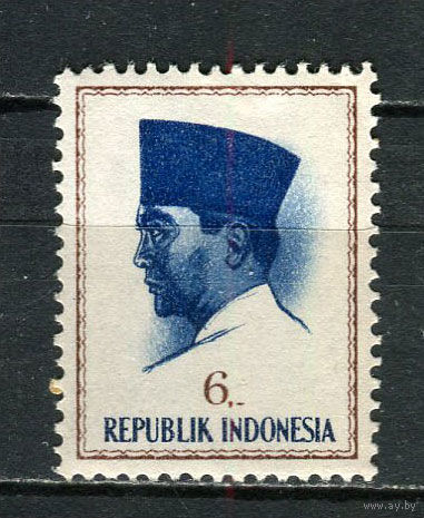 Индонезия - 1964 - Президент Сукарно 6R - [Mi.425] - 1 марка. MNH, MLH.  (Лот 36Fg)-T25P11