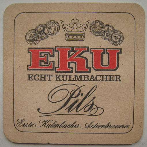 Бирдекель (подставка под пиво) EKU. Германия (a2)