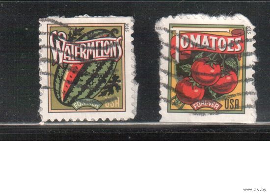 США-2015 (Мих.5183-5186) , гаш.  , Фрукты, Овощи