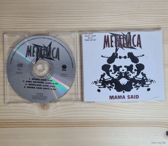 Metallica - Mama Said (CD, UK & Europe, 1996, лицензия) Part 1 of a 2 CD set MADE IN UK