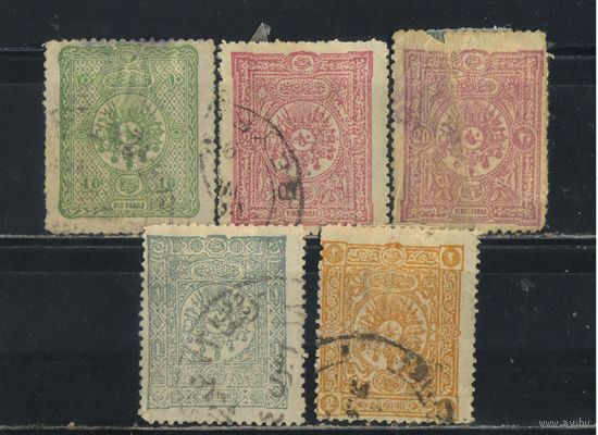 Османская Имп Турция 1892 Герб Тугра Абдул-Хамида II Стандарт #69-72