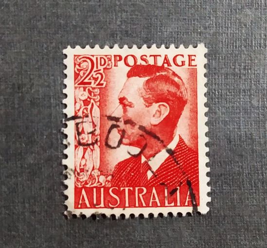 Марка Австралия 1950 Король