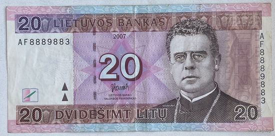 Литва 20 лит 2007 г.