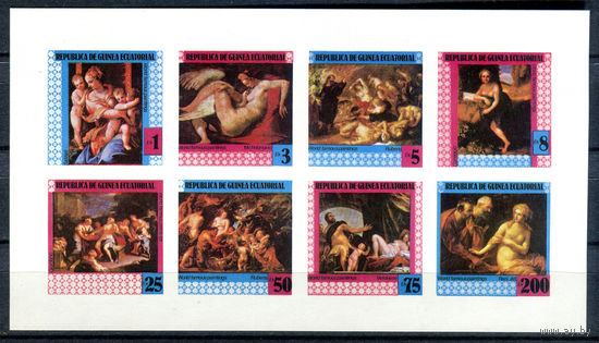 Экваториальная Гвинея - 1978г. - Картины - полная серия, MNH [Mi A 1316 - A 1323] - 8 марок - лист