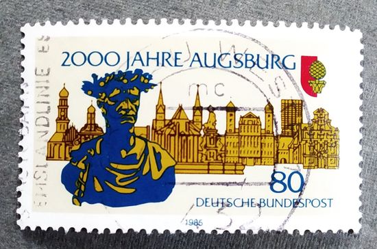 Марка Германия 1985 год 2000 лет Аугсбургу