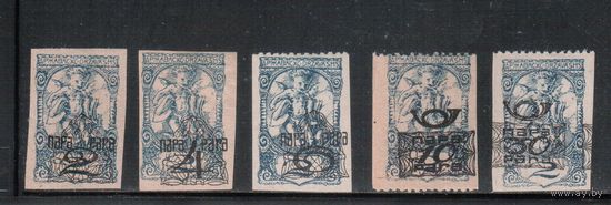Югославия(Словения)-1920(Мих.134-138) *  , Стандарт, Надп. (полная серия)