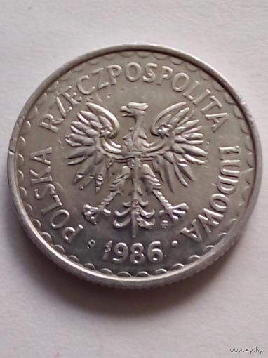 Польша 1 злотый 1986 г.(1)