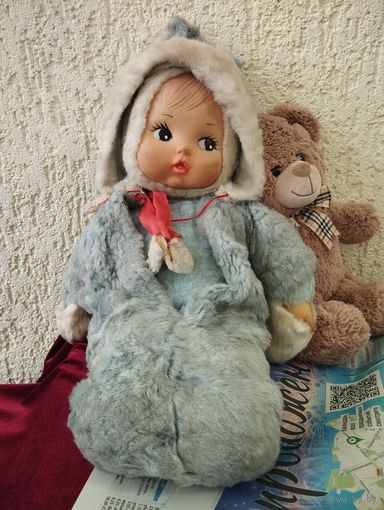 Кукла мякготелая Малыш, высота 41 см. СССР