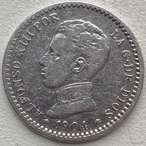 Испания 50 сентимо 1904 г.