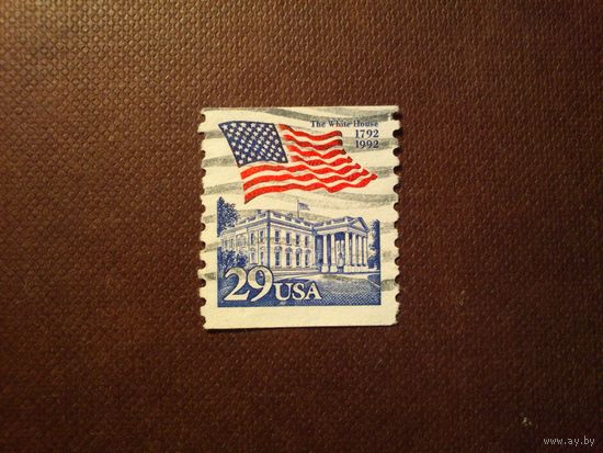 США 1992 г.Флаг над Белым домом ./36а/